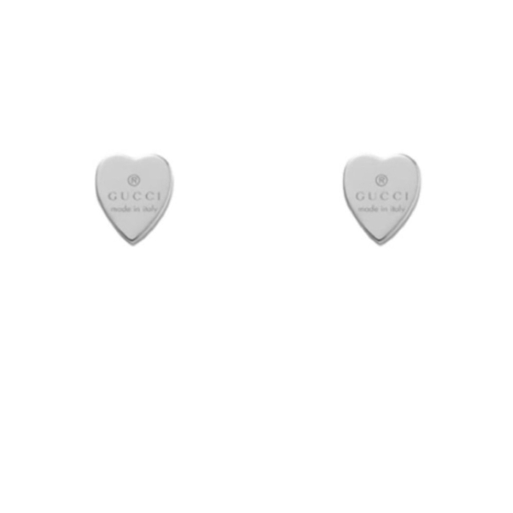 Gucci Sterling Silver Heart Earrings Authentic - Picture 6 of 8